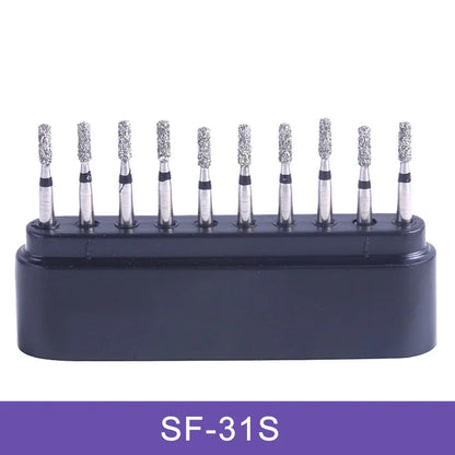 AZDENT Dental Diamond Burs Kit – Multiple Models with Black Storage Box for High-Speed Handpiece