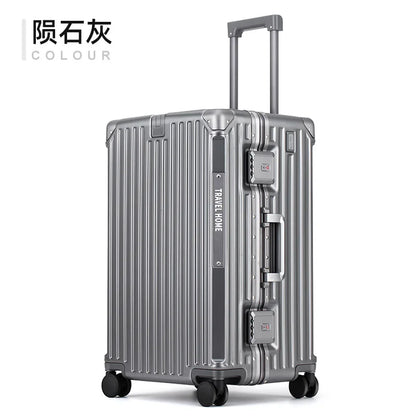 COLENARA Aluminum Frame Suitcase — High-Quality Large Capacity Trolley Travel Bag, 24", 26", 28", 30" Rolling Luggage