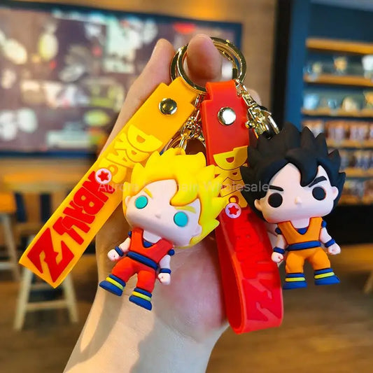 Kawaii Dragon Ball Z Keychain – Super Saiyan Goku, Bulma, Broly, Piccolo & Majin Buu Car Pendant Toy Gift