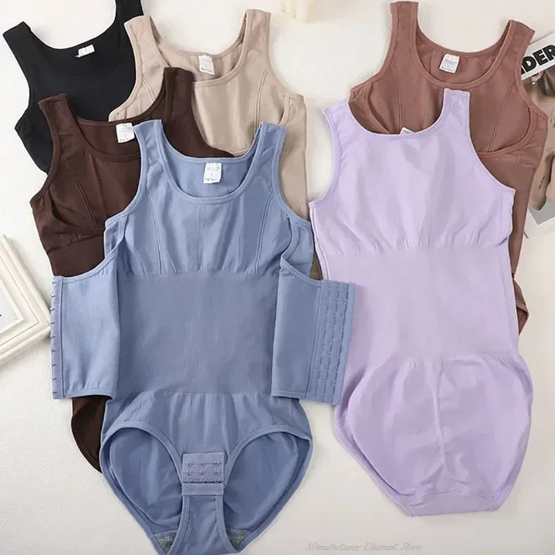 2025 Women’s Zipper Bodysuit Shapewear – Tummy Control Waist Trainer Slimming Corset Top