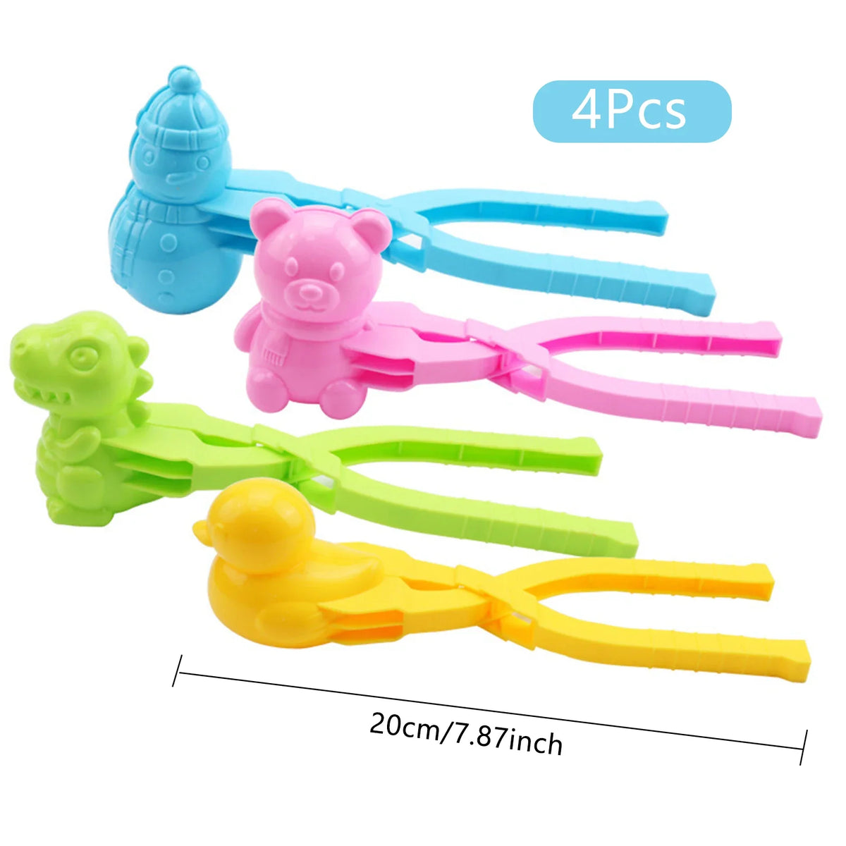 Snowball Grasper Toys Set: Multi-Shape DIY Snow Ball Maker Gadgets for Christmas Kids Toy