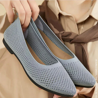 2025 Women’s Spring Breathable Mesh Flats – Comfortable Slip-On Casual Loafers with Lightweight Soft Sole