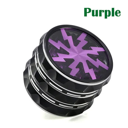 2.5-Inch Hand Crank Aluminum Grinder with Clear Top – 65mm Black & Green Herb Grinder Gift