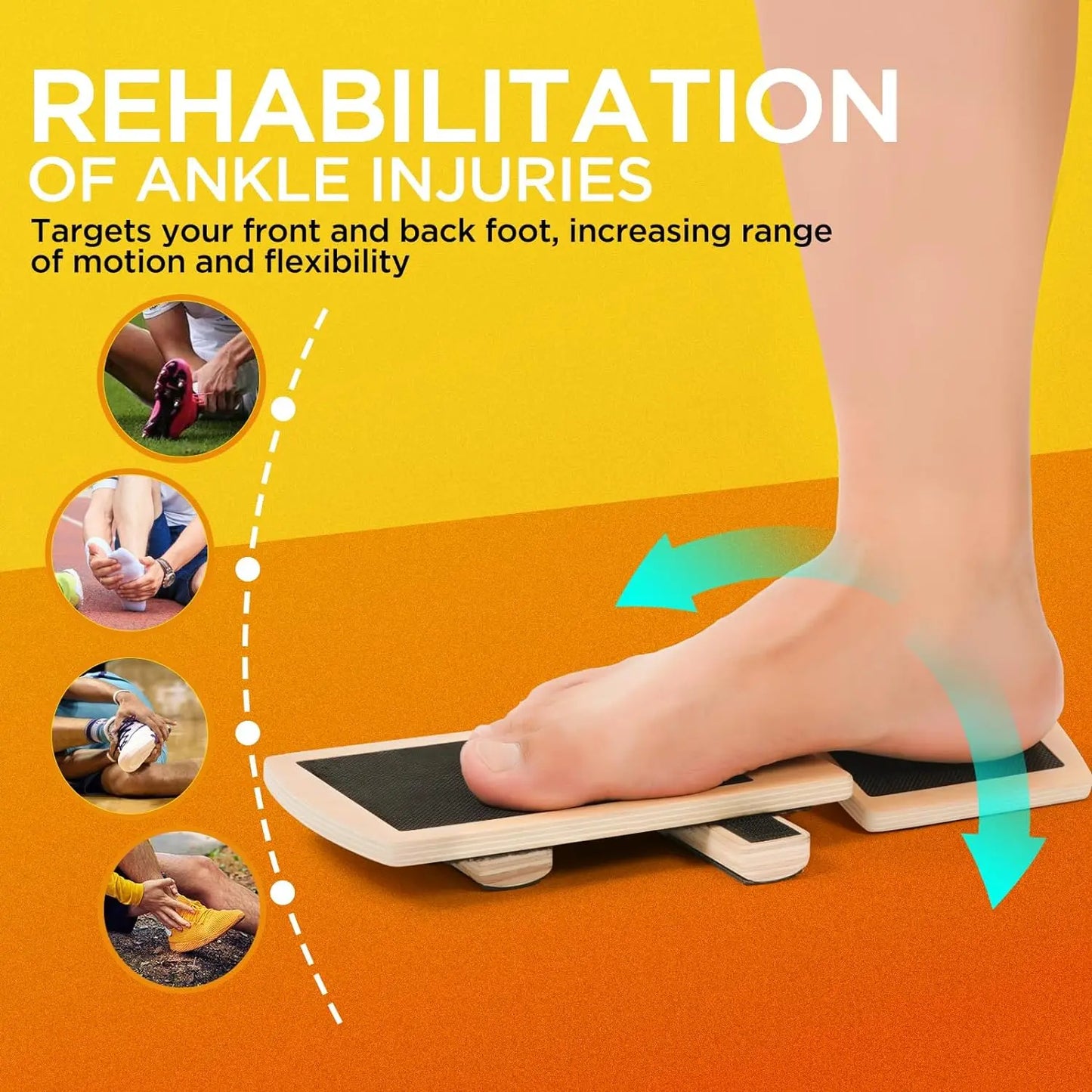 Ankle Balance Board – Foot Strengthener Trainer for Pilates, Balance Training, Sprained Ankle Stability Exercises, and Plantar Fasciitis