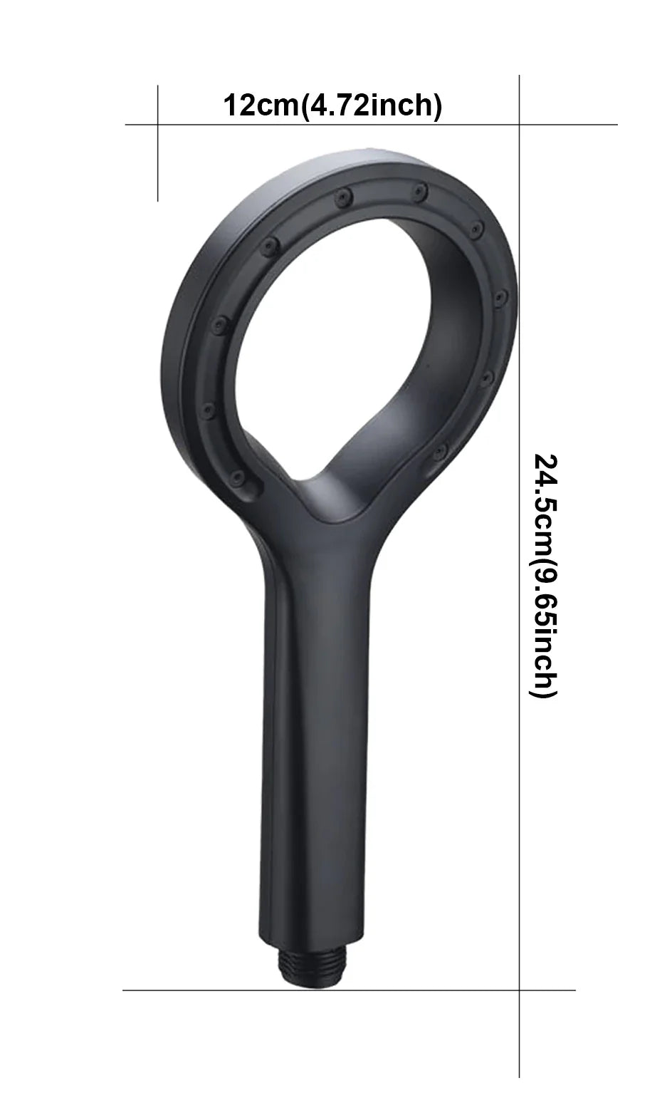 Ring-Shaped Handheld Shower Head – ABS Large Panel, Water-Saving Anti-Blocking High Pressure Nozzle for Bathroom