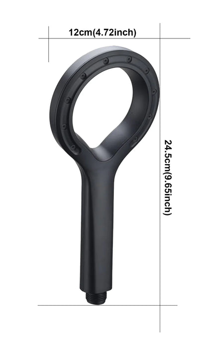 Ring-Shaped Handheld Shower Head – ABS Large Panel, Water-Saving Anti-Blocking High Pressure Nozzle for Bathroom
