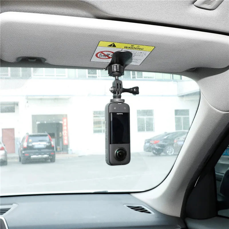 Car Camera Mount Sun Visor Clip – Holder for GoPro Hero 9-13, DJI Osmo Action 3-5 & Insta360 X3/X4 Accessories
