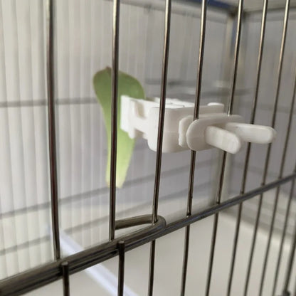 Small Pet Bird Food Holder: Parrot Fruits Vegetables Clip with Cuttlefish Bone Feeder Device - Cage Accessories for Oiseaux