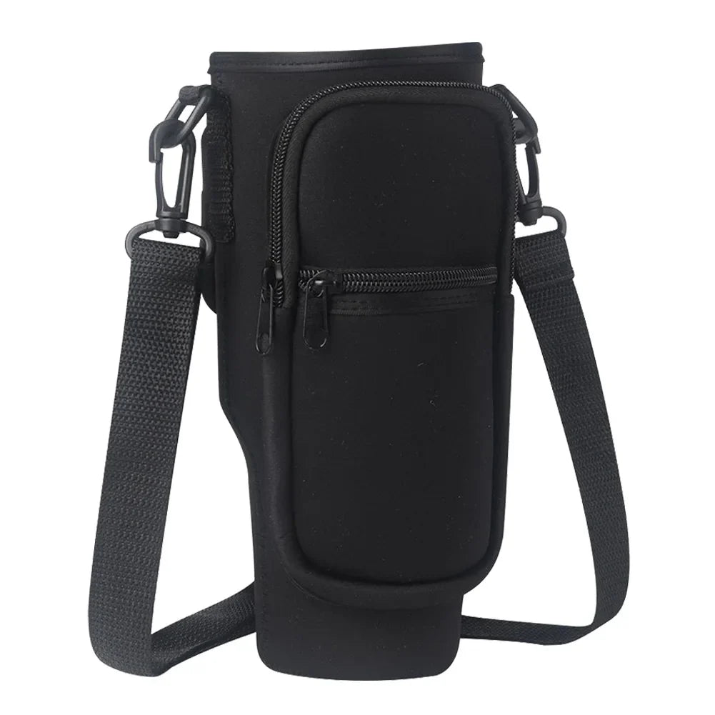Portable Water Bottle Carrier Bag – Neoprene Holder with Phone Pocket for Stanley 40oz Tumbler with Handle