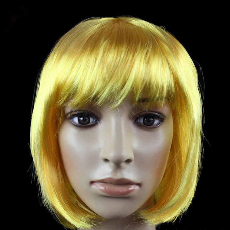Pretty Short Bob Wig for Women – Natural Fashion Synthetic Wig for Halloween, Cosplay, Anime, and Daily Party Wear
