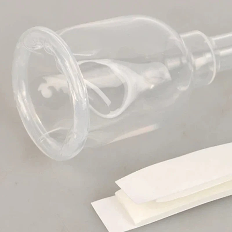 Medical Silicone Male External Catheter - Sterilized Self-Adhesive External Urine Collection Device Sizes S, M & L