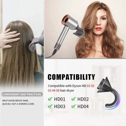 Supersonic Hair Dryer Diffuser & Anti-Warping Nozzle – Compatible with Dyson HD01, HD02, HD03, HD04, HD08, HD15