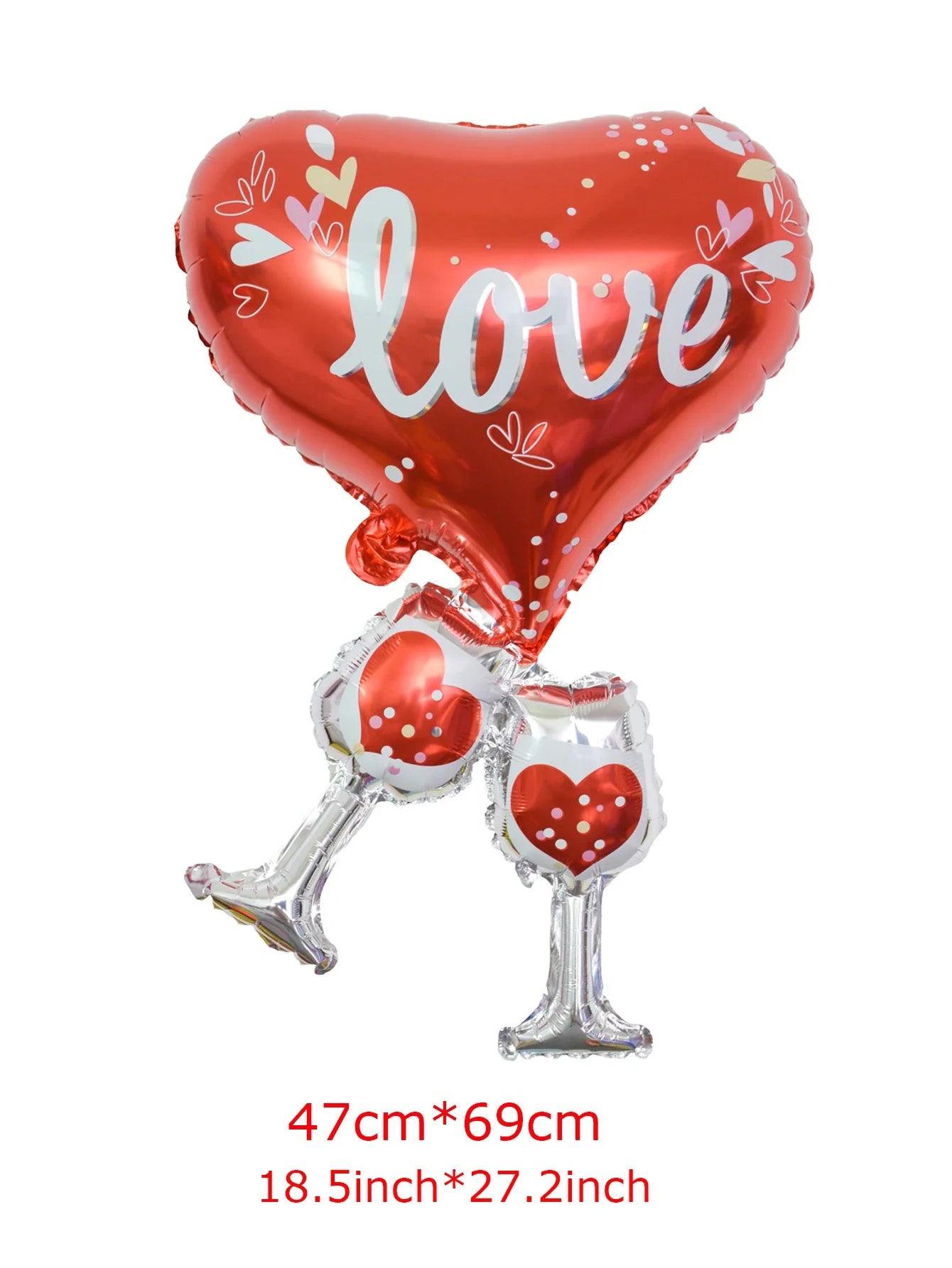 Happy Valentine’s Day Heart Balloon Stand Set – Love Bear & Heart-to-Heart Balloons Wedding Party Decoration