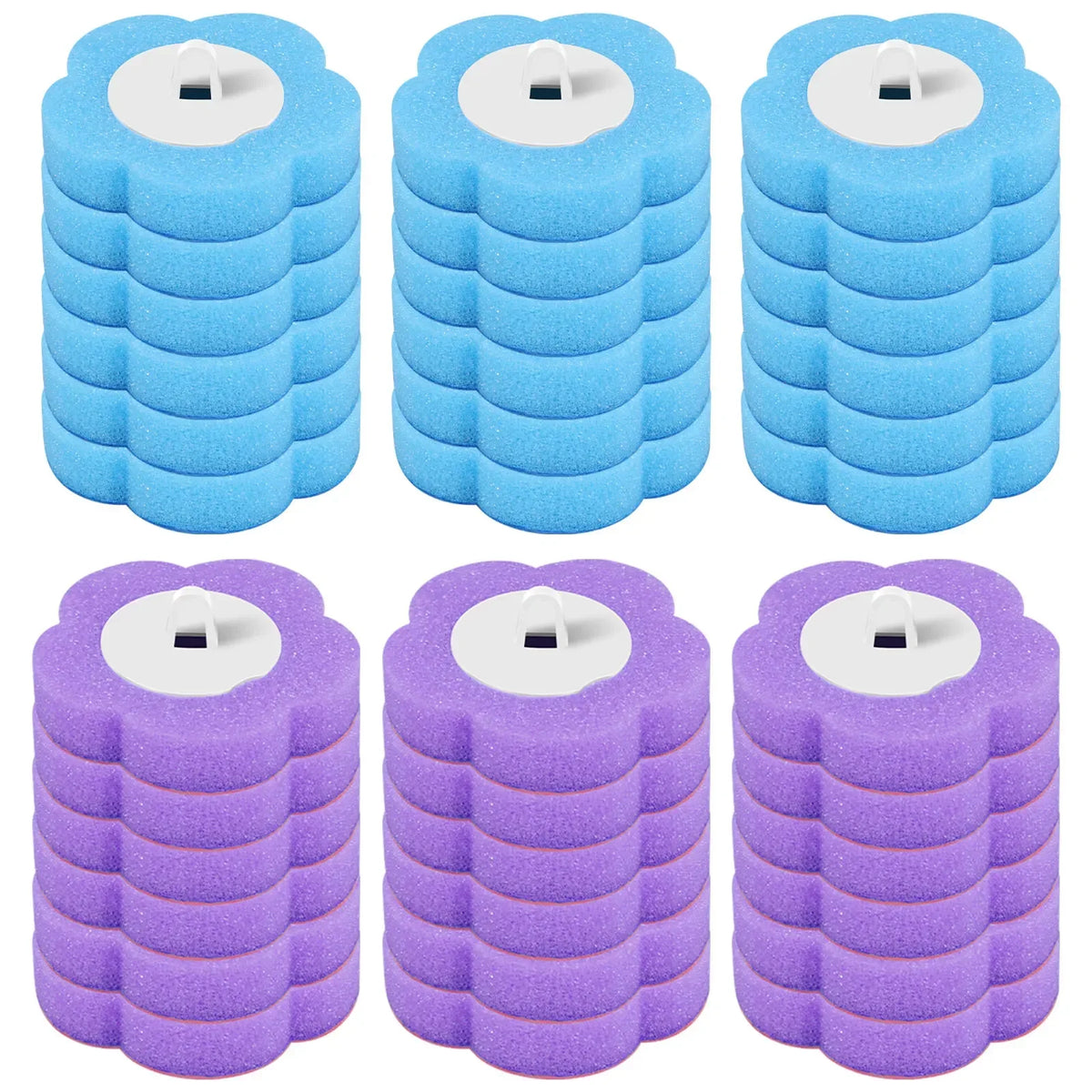 Disposable Toilet Brush Kit - Long Handle Bathroom Cleaner with Replacement Heads & Auto Lid Opening