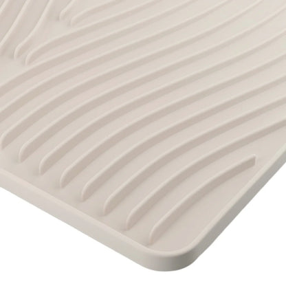 Silicone Dish Drying Mat & Drain Pad | Kitchen Coaster for Pans, Glasses, Tableware with Slope Drainage