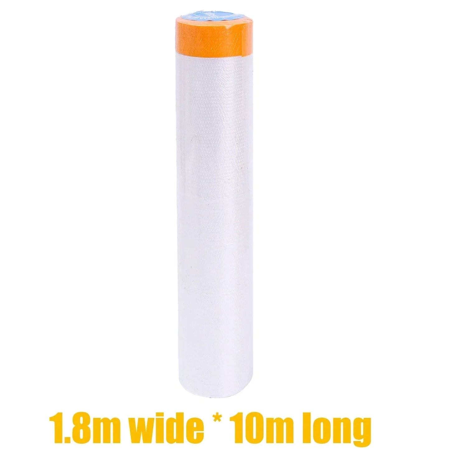 10M Pre-Taped Masking Film Disposable Dust-Proof Plastic Drop Cloth for Painting & Furniture Protection