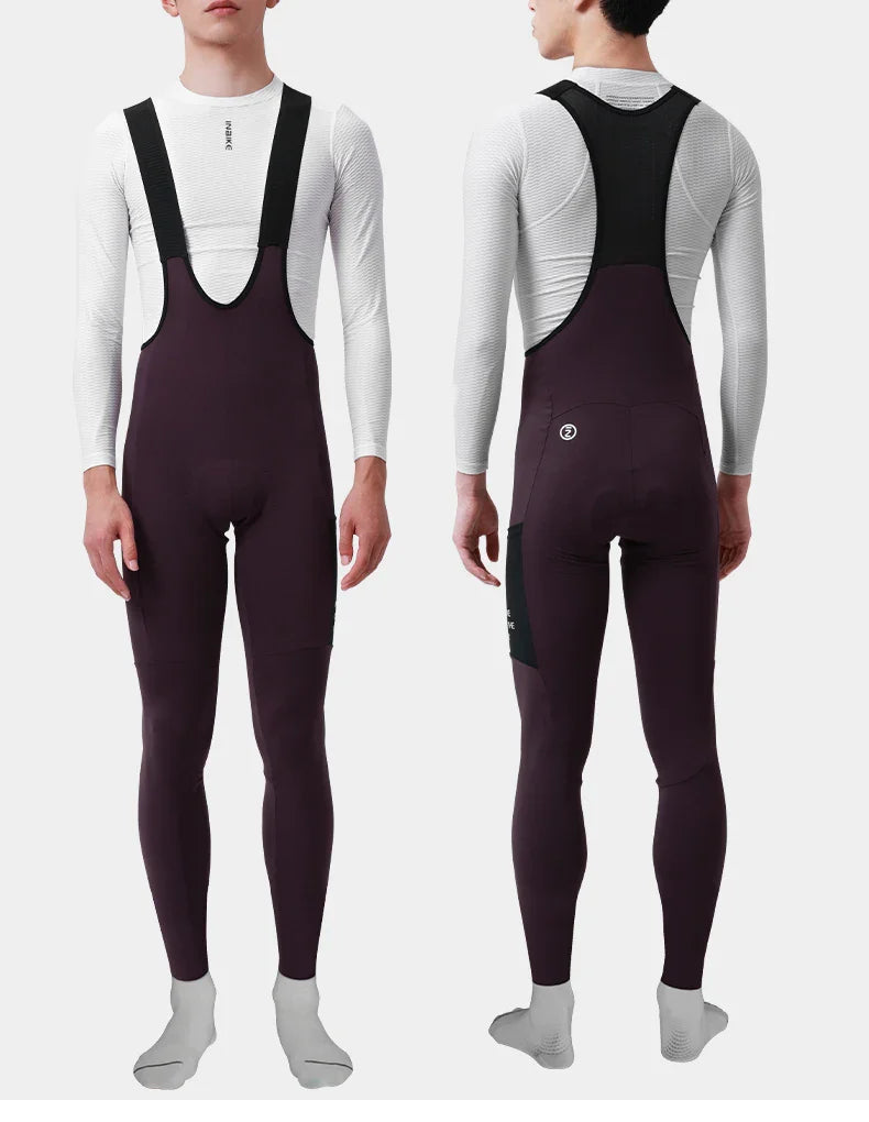 INBIKE Winter Cycling Bib Pants – Thermal Fleece 3D Padded MTB Bib Tights for Men, Cold Weather Cycling Clothing