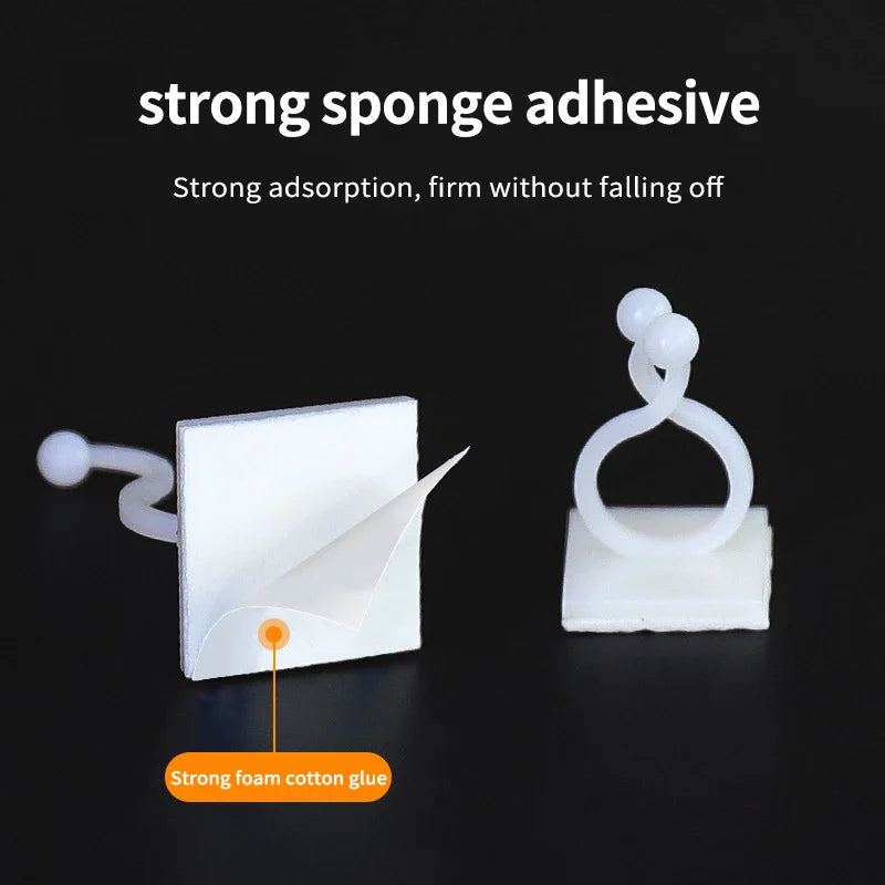 Self-Adhesive Plant Climbing Wall Buckle Hook: Fastener Tied Fixture for Garden Plant Wall - Vine Clips Included