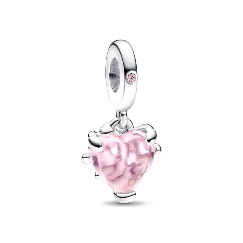 Europe 925 Silver Family Charm Pendant - Boy, Girl, Mom & Sisters Bead for Pandora Bracelet, Sparkling Dangle Jewelry