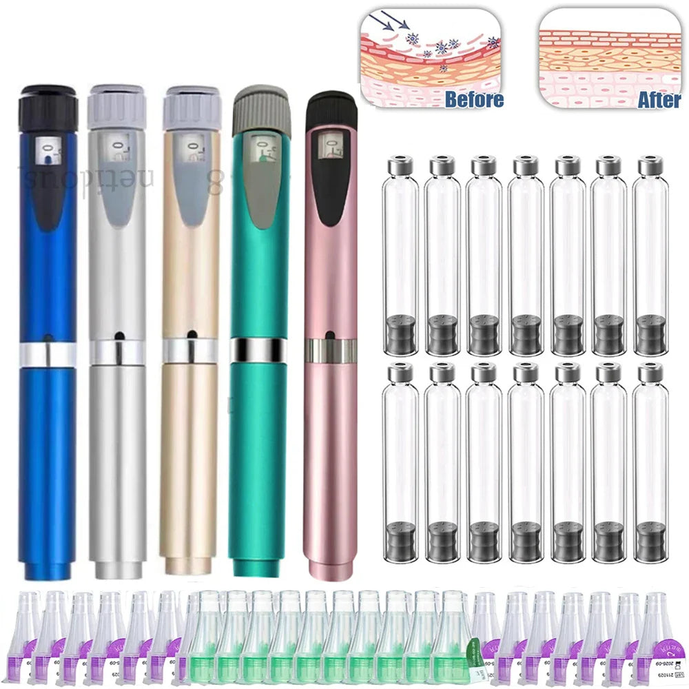 Magic Pen 3ml Empty Cartridge Kit — 4mm Pen Tip Cassette Bottle for Lilly Insulin Pen, Sterile Individual Packaging