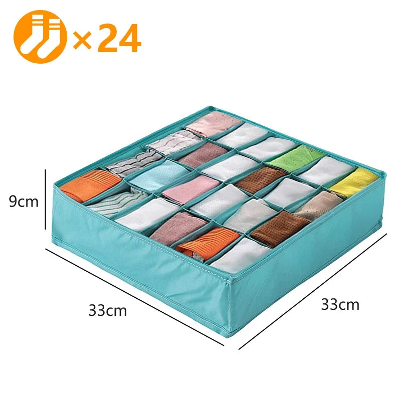Underwear & Clothing Organizer Storage Box – Sports Bra, Socks & Panties Drawer Divider for Wardrobe & Cabinet Organization