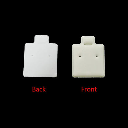 100PCS White Earring Cards with Puff Pad – Ear Studs Display Holder Tray Inserts Jewelry Organizer Wholesale