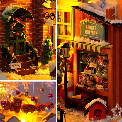 DIY Firefly Forest House Book Nook Kit - Miniature Wooden Bookshelf Insert and 3D Puzzle Dollhouse for Adults
