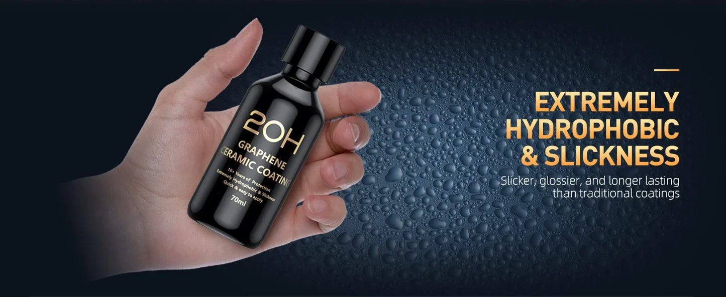 Graphene Ceramic Coating – 12H/20H Self-Healing UV Protection for Professional Car Detailing (10+ Years)