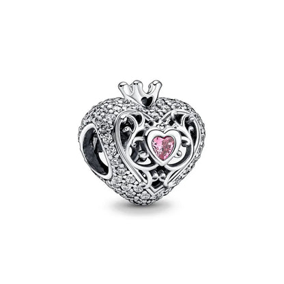 Europe 925 Silver Family Charm Pendant - Boy, Girl, Mom & Sisters Bead for Pandora Bracelet, Sparkling Dangle Jewelry
