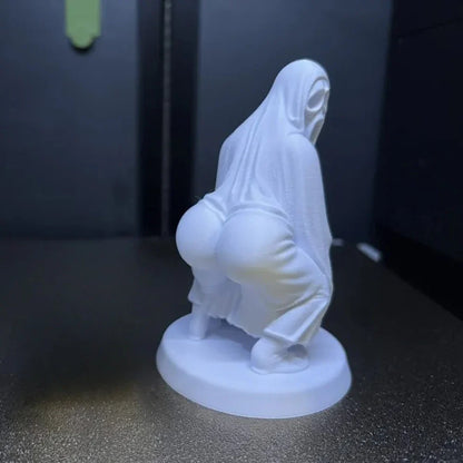 3D Printed Shake Butt Ghost Statue – Electric Dancing Ghost Face Killer, Scream & Fun Halloween Parody Gift