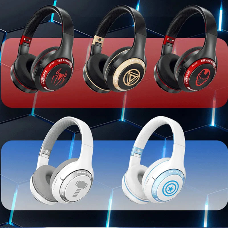 Marvel Spider-Man Bluetooth Over-Ear Headphones – Foldable, Wireless Gaming Headset with Noise Cancellation & HIFI Stereo Sound
