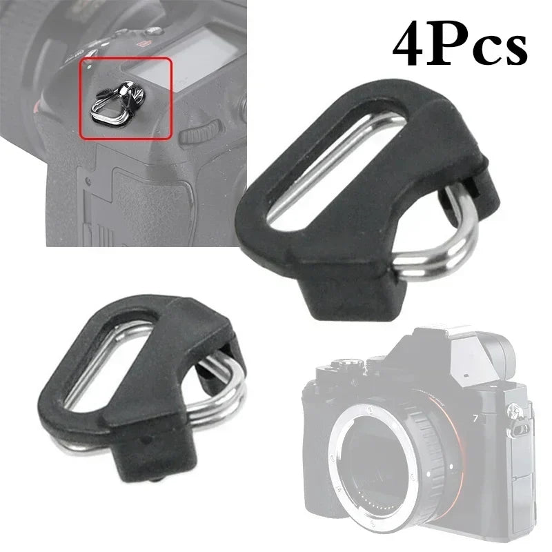 4PCS Camera Strap Belt Hooks - Triangle Split Ring Buckle Replacements for Fujifilm, Olympus & Pentax Cameras
