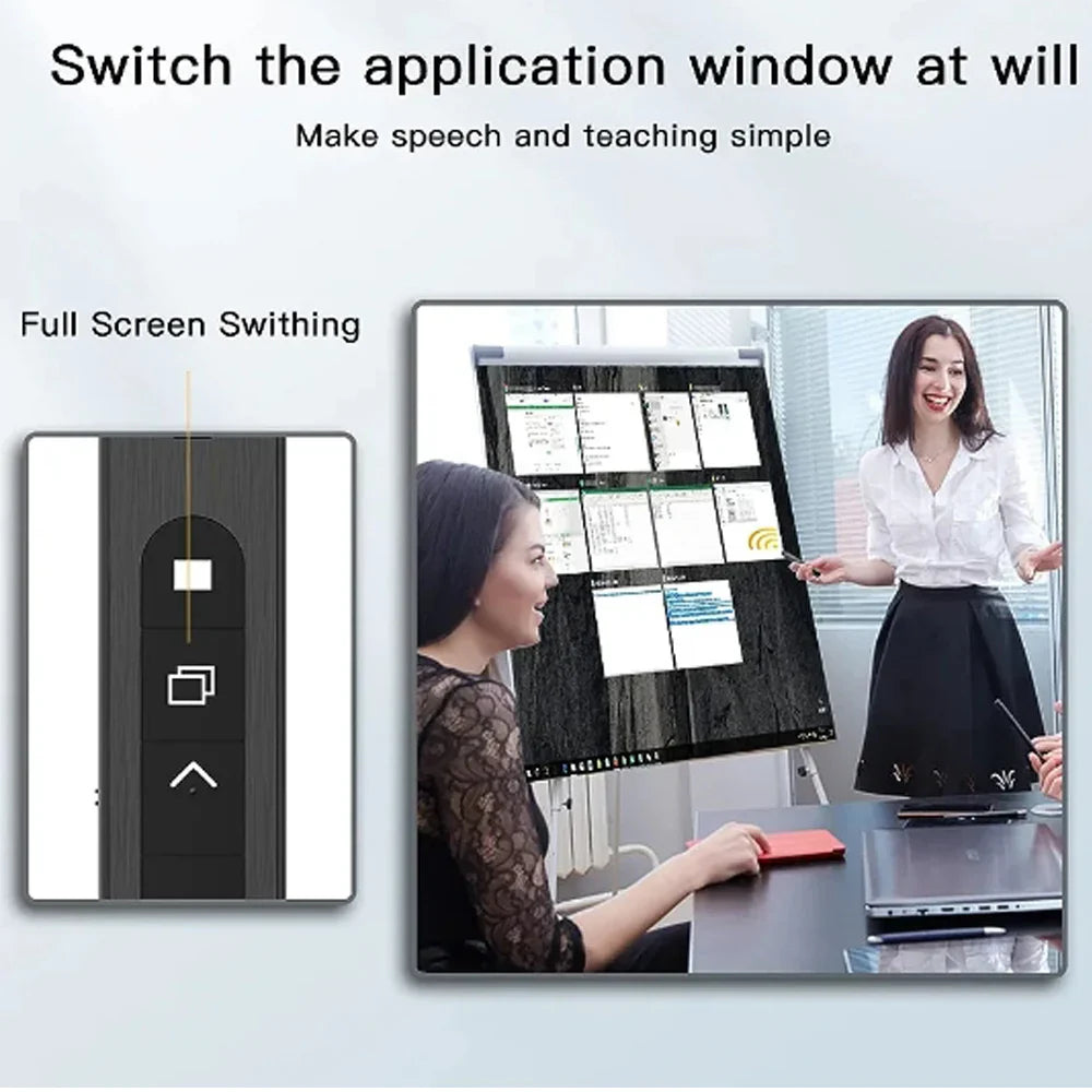 Wireless Presenter Red Laser Pen with 2.4G RF, Page Turning, Volume Control, USB PowerPoint Remote and Mouse