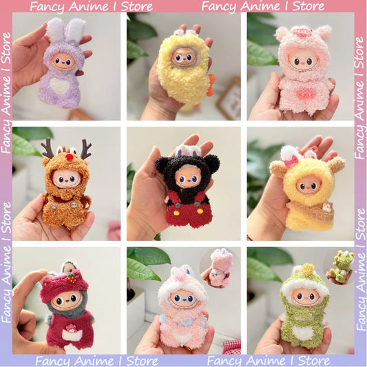 Mini Labubu 4.0 Plush Doll Outfit – Cartoon Mickey, Lotso, Dinosaur & Elk Clothes for Love Series DIY Accessories