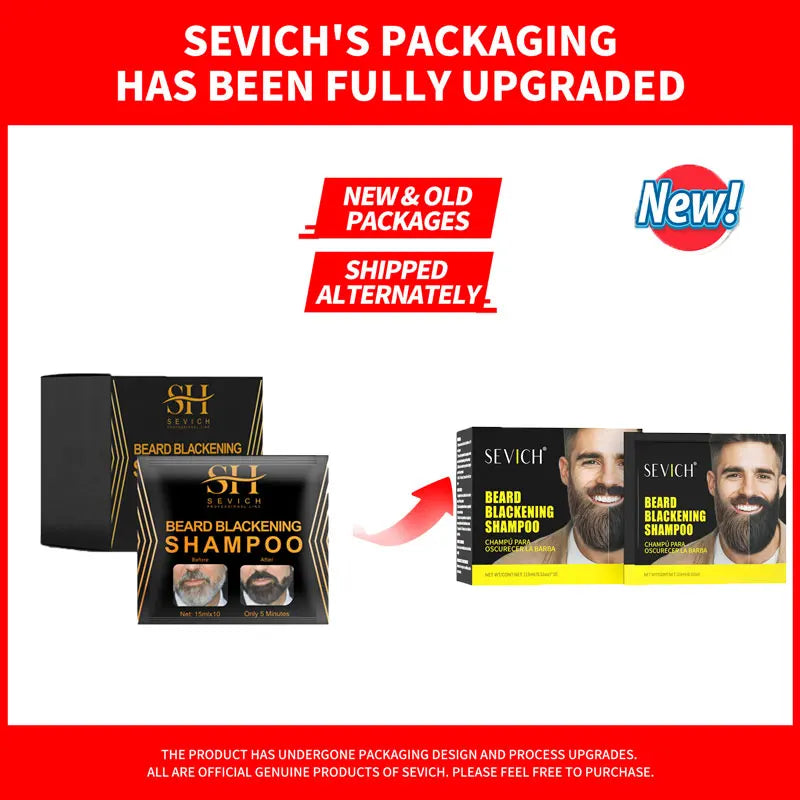 Black Beard Dye Cream - 3-Minute Fast Gray Coverage and Natural Beard Coloring