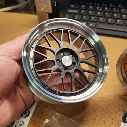 Metal Forged BBS RAYS Wheel Hub: 1/5 Scale Car Model for Creative Desktop Display - Personalized Modification Toy Gift