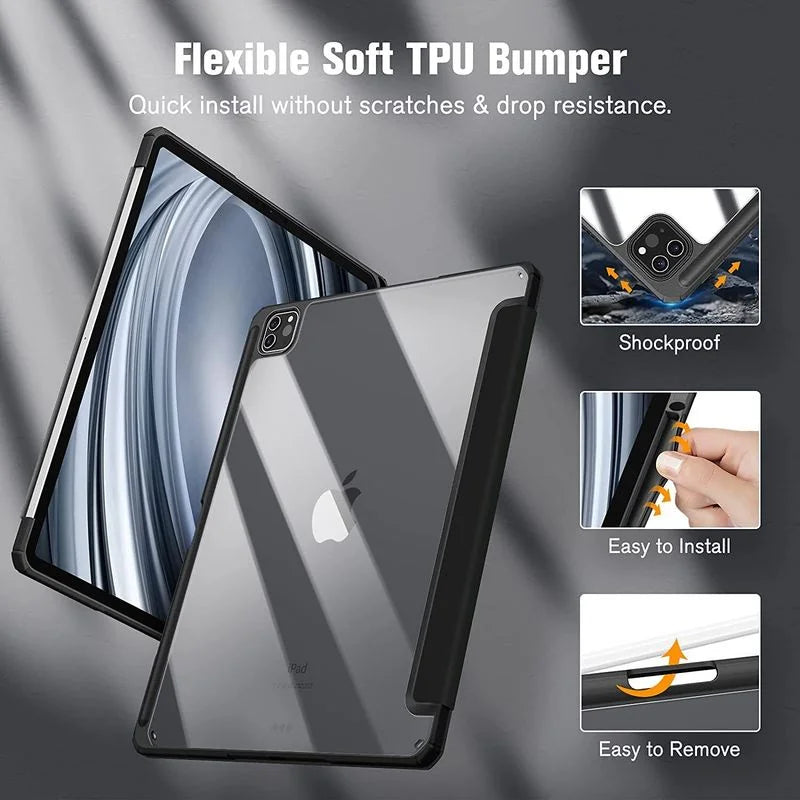 iPad Pro 11/12.9 Case – 2022/2021/2020, Cover for iPad Air 4/5, 10th Gen & Mini 6 with Pencil Holder