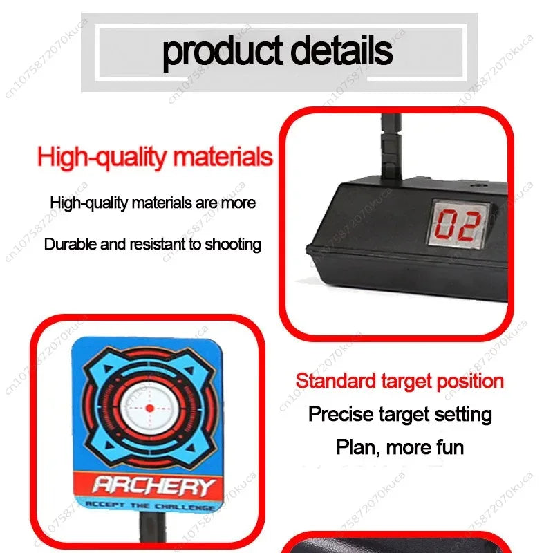 Electric & Non-Electric Dart Scoring Targets with Mobile Auto-Rebound Soft Bullet Gun – Outdoor Practice Set