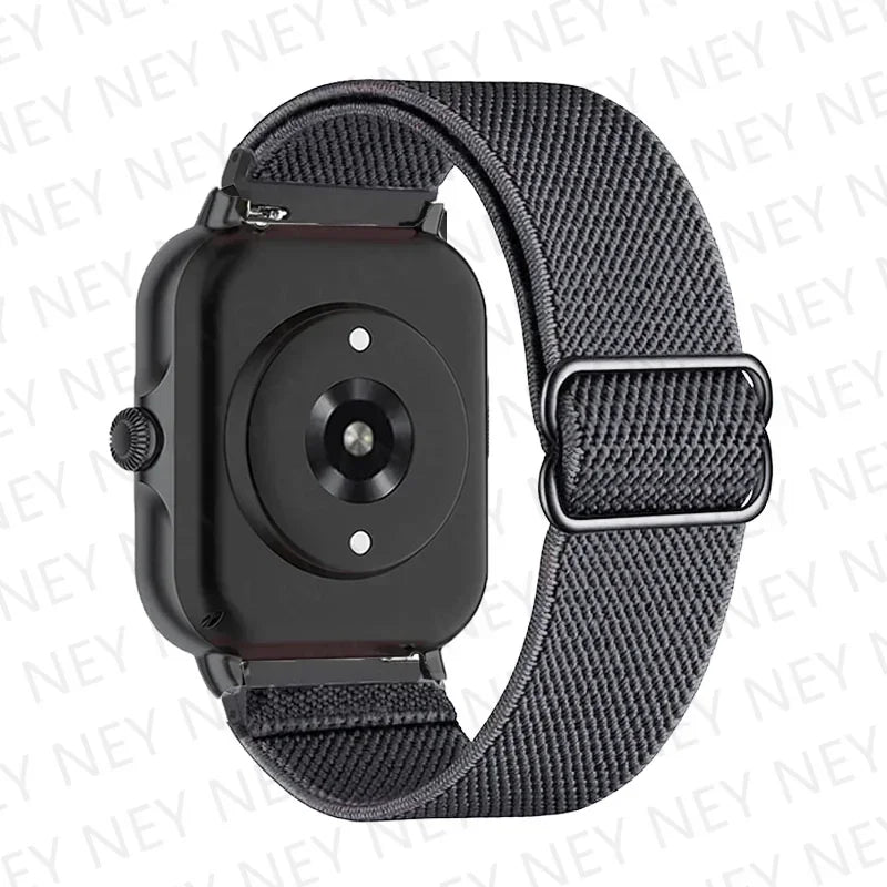 Nylon Elastic Watch Band for Amazfit GTS/GTR 4-3-2, Stratos & Bip Series – Bohemian Shiny Adjustable 20mm/22mm Strap