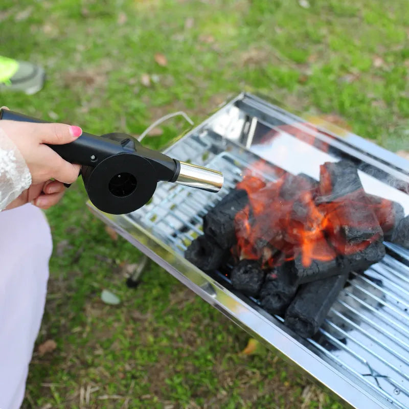 Handheld Household Barbecue Blower - Portable Small Hair Dryer for Outdoor BBQ Accessories