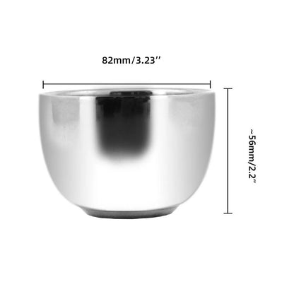 Stainless Steel Shaving Stand and Soap Bowl – Unbreakable, Rust-Resistant for Smooth Wet Shaving