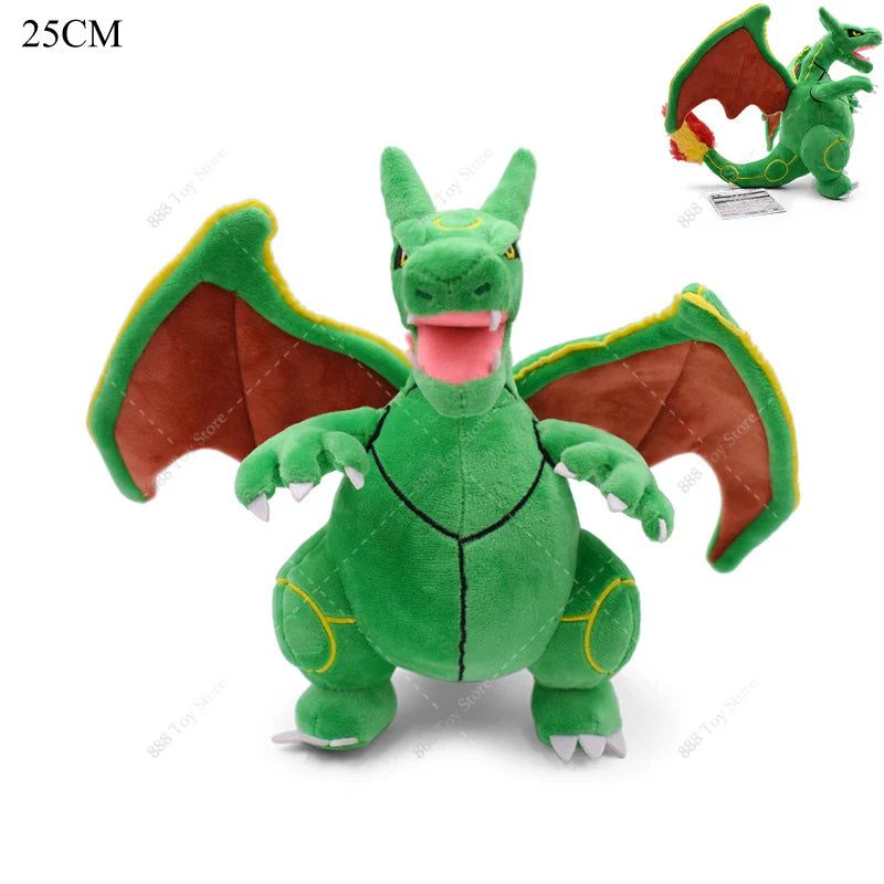 Anime Shiny Pokémon Plush Toys — Charizard, Mega Evolution X, Articuno & Lucario Stuffed Dolls Christmas Gift for Kids