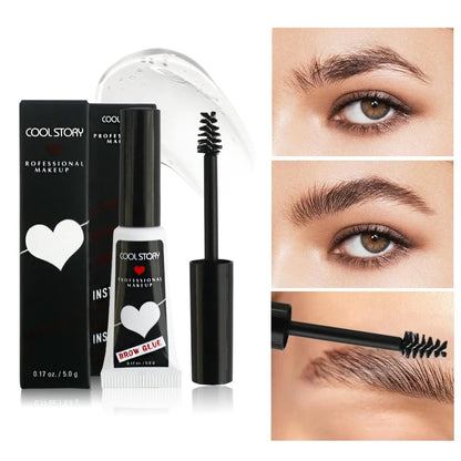 Transparent Eyebrow Shaping Gel – Waterproof, Natural 3D Long-Lasting Eyebrow Enhancer