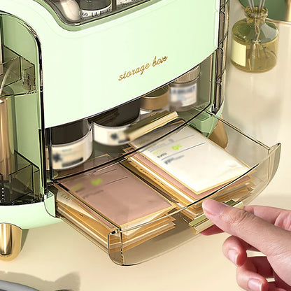 GlamStation Delight: Large Capacity Makeup Organizer - Desktop Chic for Your Beauty Bits!