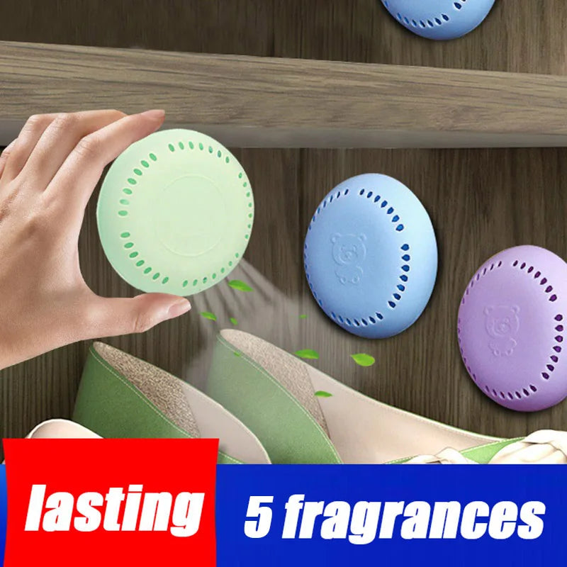 5 Fragrances Solid Air Freshener - Long-Lasting Toilet Aromatherapy, Bedroom and Car Deodorant, Household and Wardrobe Freshener