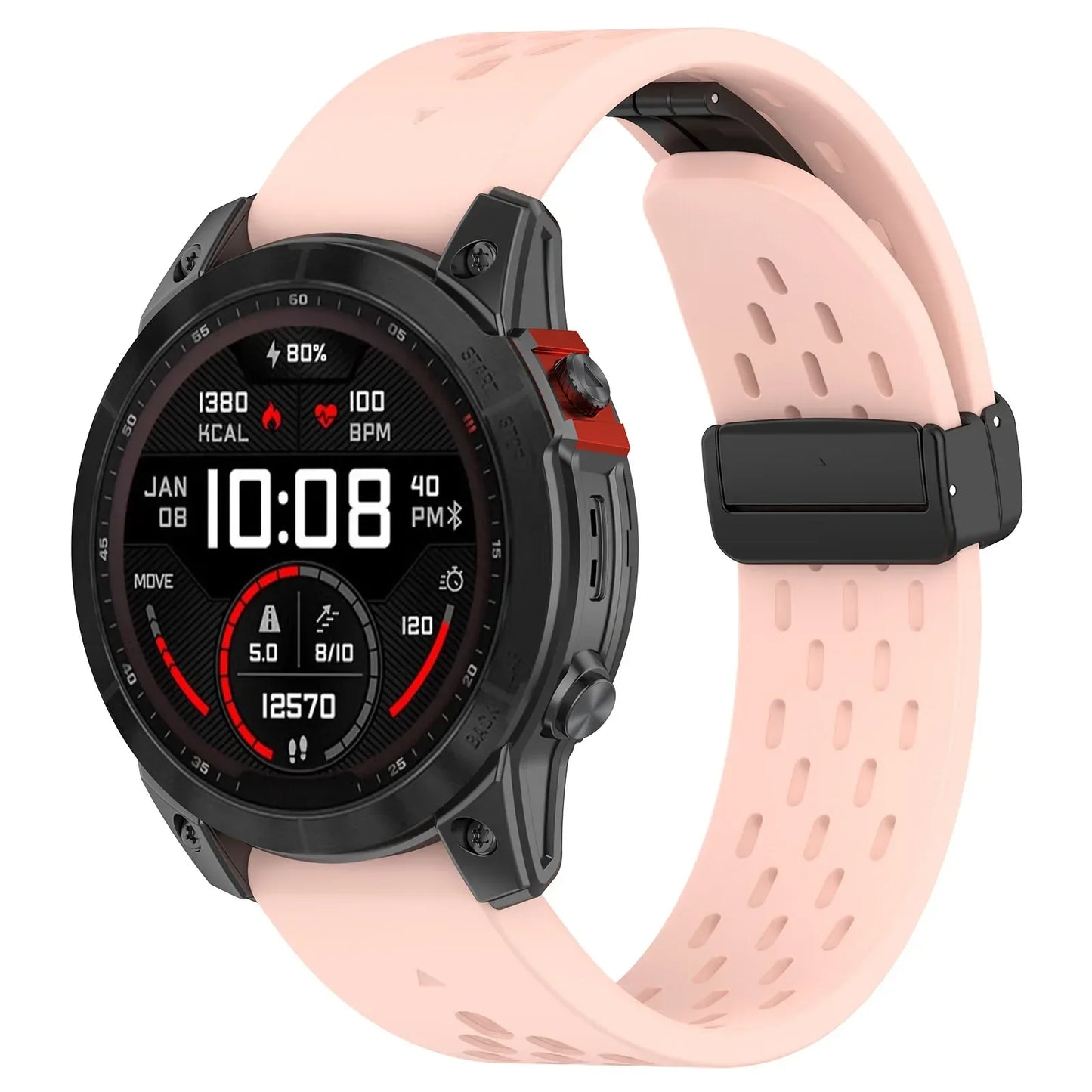 Quick Fit Silicone Strap for Garmin Fenix & Forerunner — 26mm, 22mm, 20mm Bands for Fenix 7X/7 Pro/6X/6/5X/5 Plus, Tactix 7, Forerunner 965/955, Enduro