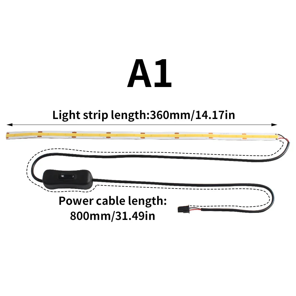LED Light Strip for Bambu Lab A1/A1 Mini - Super Bright Ra95 24V Fill Light - Essential 3D Printer Accessories