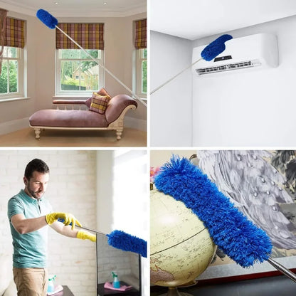 2.5m Spider Web Broom Set — 3-Pack Retractable Ceiling & Roof Dust Sweeper, Extended Dust Duster