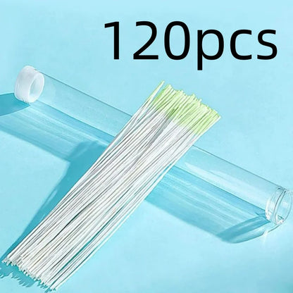 120/60pcs Ear Piercing Cleaning Tools – Disposable Ear Hole Cleaner Paper for Dirt & Odor Removal
