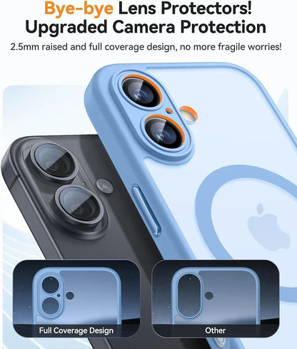 Matte Magnetic Translucent Armor Case - Shockproof MagSafe Cover for iPhone 11-17 Pro Max, Plus & Wireless Charging